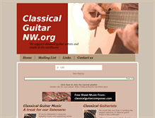 Tablet Screenshot of classicalguitarnw.org